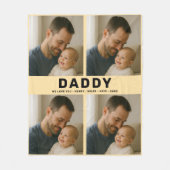 Best Dad Ever Custom Photo | Personalized Father’s Fleecedecke (Vorderseite)