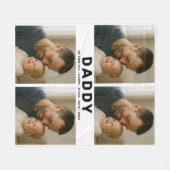 Best Dad Ever Custom Photo | Personalized Father’s Fleecedecke (Vorderseite (Horizontal))