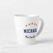 Best Dad Ever Custom Text Gold Stars Personalized Milchtasse (Rechte Ecke)