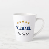 Best Dad Ever Custom Text Gold Stars Personalized Milchtasse (Rechts)
