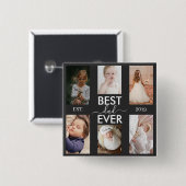 Best Dad Ever Customizable year and images Button (Vorne & Hinten)