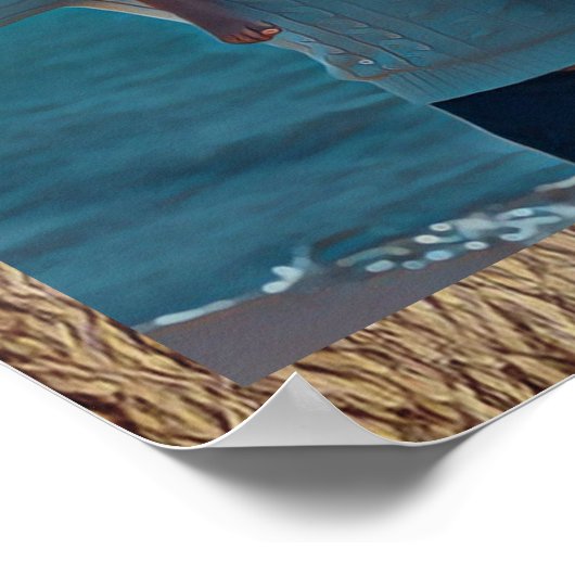 Best dad ever cute Foto Poster (Ecke)