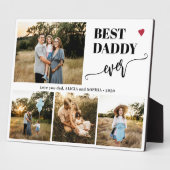 Best dad ever family photo collage heart fotoplatte (Seite)