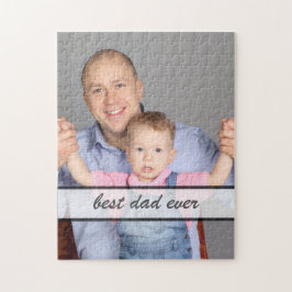Best Dad Ever Family Photo Quote Design Puzzle