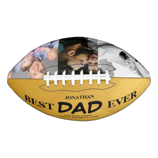 Best Dad Ever Father & Kids Photo Design Football (Vorderseite)