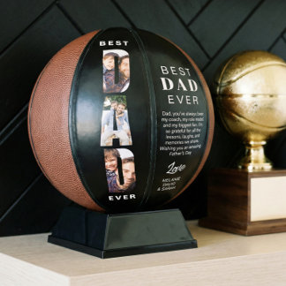 Best Dad Ever Father’s Day Photo Collage Gift Basketball