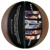 Best Dad Ever Father’s Day Photo Collage Gift Basketball (Vertikal)