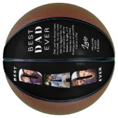 Best Dad Ever Father’s Day Photo Collage Gift Basketball (Vorderseite)