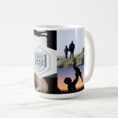 Best Dad Ever Fatherhood Typography Design Kaffeetasse (VorderseiteRechts)