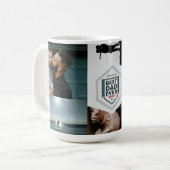 Best Dad Ever Fatherhood Typography Design Kaffeetasse (Vorderseite Links)