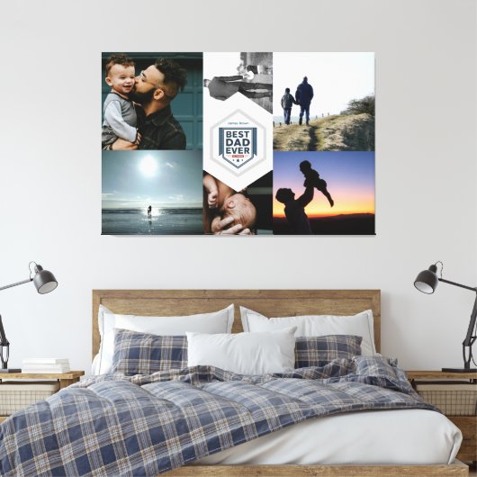Best Dad Ever Fatherhood Typography Design Leinwanddruck (Insitu (Schlafzimmer))