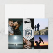 Best Dad Ever Fatherhood Typography Design Postkarte (Vorne/Hinten)
