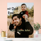 Best dad ever father's dad gift photo name simple acrylschild (Hochzeit)