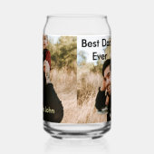 Best dad ever father's dad gift photo name simple dosenglas (Rechts)