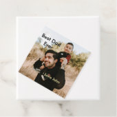 Best dad ever father's dad gift photo name simple  geschenkanhänger (Beispiel)