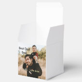 Best dad ever father's dad gift photo name simple geschenkschachtel (Geöffnet)