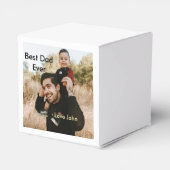 Best dad ever father's dad gift photo name simple  geschenkschachtel (Rückseite)