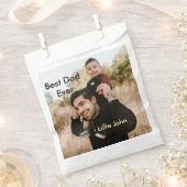 Best dad ever father's dad gift photo name simple geschenktütchen (Ausgeschnitten)