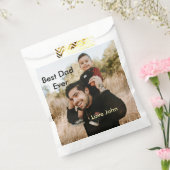Best dad ever father's dad gift photo name simple geschenktütchen (Versiegelt)