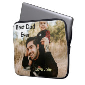 Best dad ever father's dad gift photo name simple  laptopschutzhülle (Vorderseite Links)