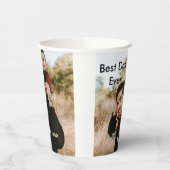 Best dad ever father's dad gift photo name simple  pappbecher (Links)