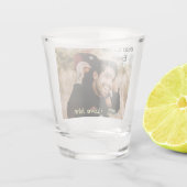 Best dad ever father's dad gift photo name simple schnapsglas (Rückseite)