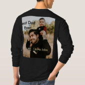 Best dad ever father's dad gift photo name simple  T-Shirt (Rückseite)