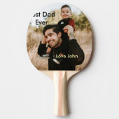 Best dad ever father's dad gift photo name simple tischtennis schläger (Vorderseite)