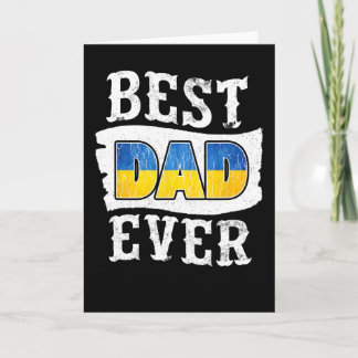 Best Dad Ever Father's Day Ukrainian Flag Ukraine Karte