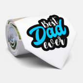 Best Dad Ever Foto Klebemasse Customized Necktie Krawatte (Gerollt)