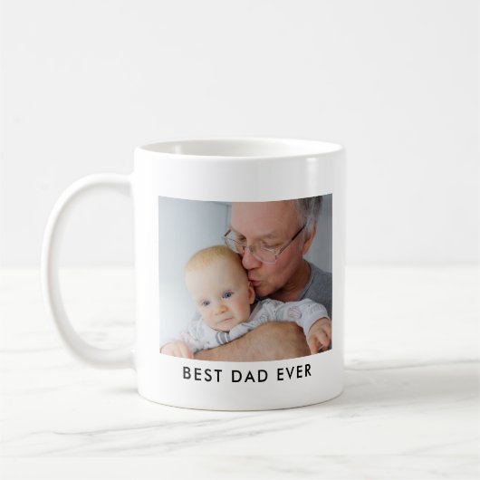 Best Dad Ever Full Foto Personalized Coffee Mug Kaffeetasse (Links)