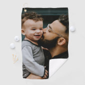 Best Dad Ever Full Photo Personalized Golfhandtuch (Insitu)