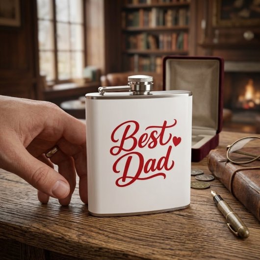 Best Dad Ever Gift Tee Flachmann