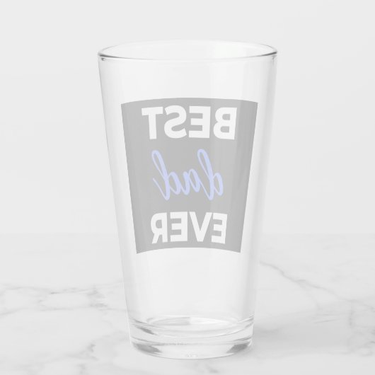 Best Dad Ever Glas (Rückseite)