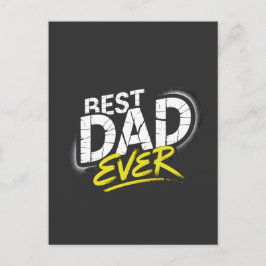 Best Dad Ever Graffiti Art Einladungspostkarte