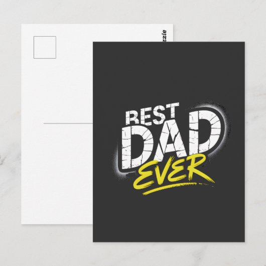 Best Dad Ever Graffiti Art Postkarte (Vorne/Hinten)