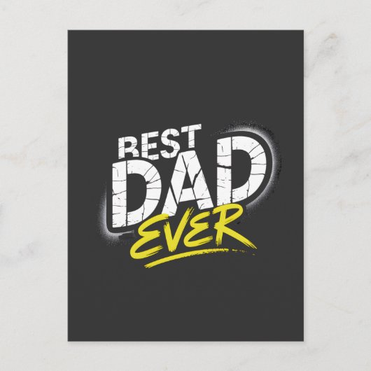 Best Dad Ever Graffiti Art Postkarte (Vorderseite)
