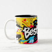 Best Dad Ever Graffiti-Style Father’s Day Mug Zweifarbige Tasse (Links)