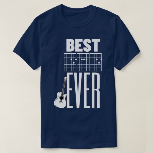 Best Dad Ever Guitar Player Chord NotesGuitar130 T-Shirt (Design vorne)