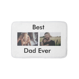 best dad ever happy father's day add your photo badematte
