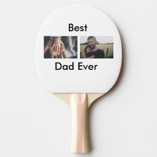 best dad ever happy father's day add your photo tischtennis schläger