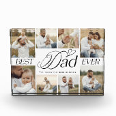 Best Dad Ever Heart Family Photo Collage keepsake Fotoblock (Vorderseite)