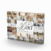 Best Dad Ever Heart Family Photo Collage keepsake Fotoblock (Rechts)