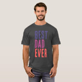 Best Dad Ever Minimalist Cool Professional T-Shirt (Vorne ganz)