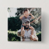 Best Dad Ever Modern Photo Collage Button (Vorderseite)