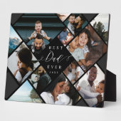 Best Dad Ever Modern Photo Collage Gift Keepsake Fotoplatte (Seite)