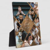 Best Dad Ever Modern Photo Collage Woodgrain Fotoplatte (Seite)