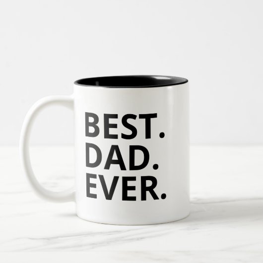 Best Dad Ever Mug, Father's Day Present For Dad, Zweifarbige Tasse (Links)