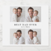 Best Dad Ever Personalized Bierflaschenetikett (Einzelnes Label)