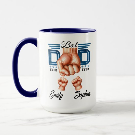 Best Dad Ever Personalized | Custom Father’s Day Tasse (Links)